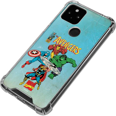 Marvel Classic Comics The Avengers Google Pixel 5a 5G Clear Case